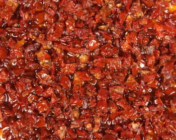 Canned Salted Sun Dried Tomato Cubes marianted in Oil